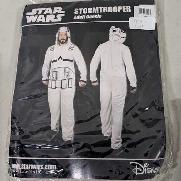 Star Wars Stormtrooper Adult Unisex Costume Fleece - White Size S/M - Picture 2 of 2
